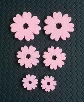 Dřevěné výřezy - Kytička 3 cm (V139)