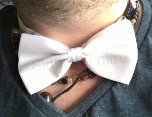 Pánský stylový motýlek bílý (K179)