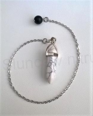 Magnezitové kyvadlo s achátem - (virgule) (X1521)