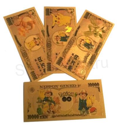 Pozlacená bankovka Pokemon - plaketa číslo 2 (MA20)