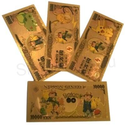 Pozlacená bankovka Pokemon - plaketa číslo 2 (MA23)