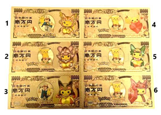 Pozlacená bankovka Pokemon - plaketa číslo 5 (MA27)