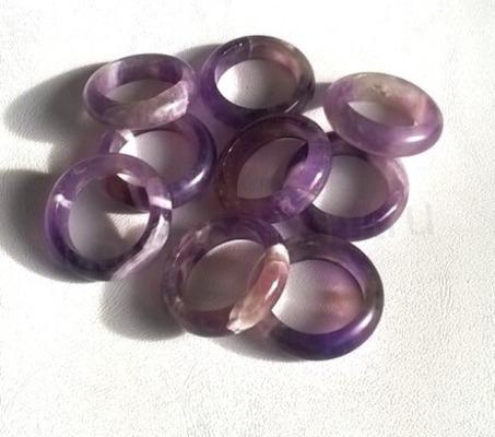 Minerální prsten ametyst velikost 60 s menší vadou 2 (X1557)