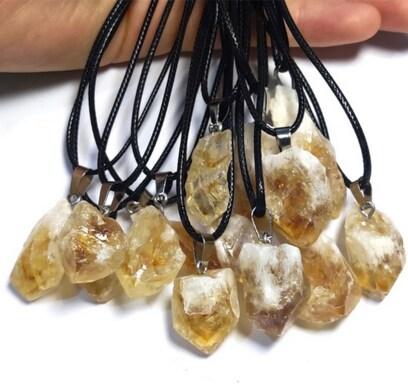 Minerální náhrdelník citrín (Brazílie) (X1560)