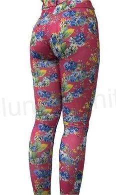 Dámské růžové barevné elastické legíny XL/2XL (K189)