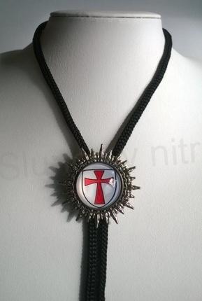 Bolo kravata s templářským křížem (BD701)