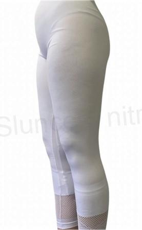 Dámské legíny bílé – univerzální velikost, 2 vzory (K223)