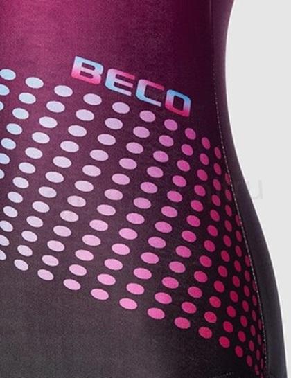 Sportovní dámské jednodílné plavky XL tmavě růžové (K246)