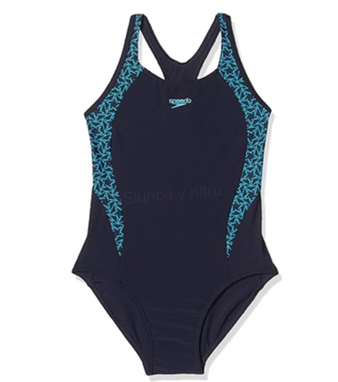 Sportovní dívčí jednodílné plavky Speedo 128 tmavě modré (W180)