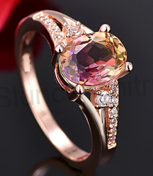 Dámský prsten se zirkonem a malými zirkony (BP408)