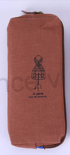 Kosmetická taštička, penál, peněženka hnědá (H31)