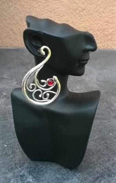 Kované puzetové vykladáné náušnice s kamínkem ozdobné (BB726)