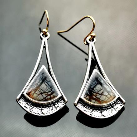 Kované vykladáné náušnice ozdobné (BB728)