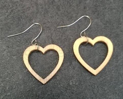 Dřevěné visací náušnice kruh (BB733)