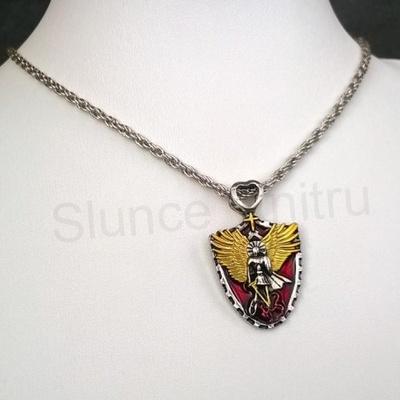 Náhrdelník s přívěškem Anděla, archanděla Michaela v erbu (BD709)