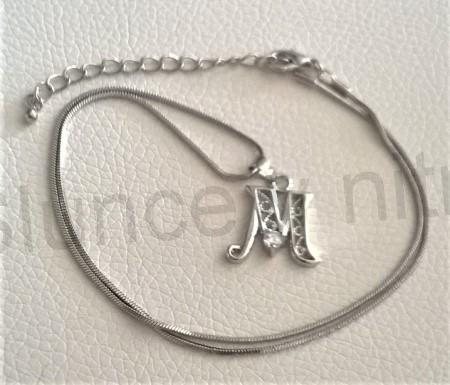 Řetízkový náhrdelník s písmenem M (BD715)