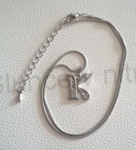 Řetízkový náhrdelník s písmenem K (BD720)