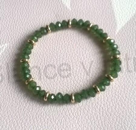 Korálkový náramek na ruku zelený (BC564)