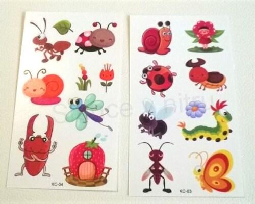 Voděodolné, dočasné tetovaní broučci, broučkové číslo 4 (E813)