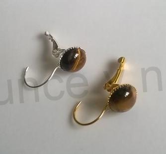 Minerální tygří oko náušnice 10 x 10 mm (X1697)