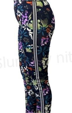 Dámské modrorůžové barevné elastické legíny L (K374)