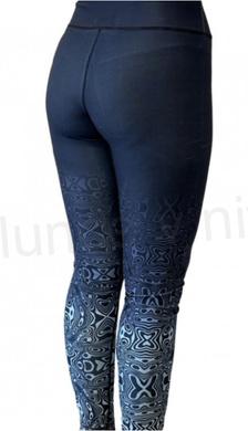 Dámské modrobílé barevné elastické legíny M/L (K376)