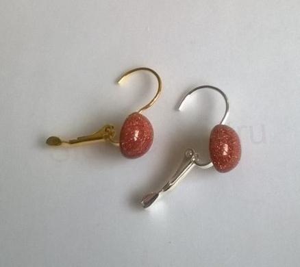 Minerální aventurínové náušnice 10 x 10 mm (X1702)