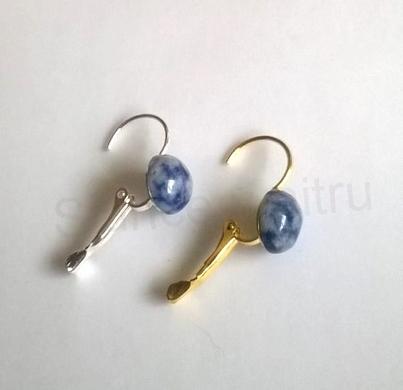 Minerální sodalitové náušnice 10 x 10 mm (X1705)