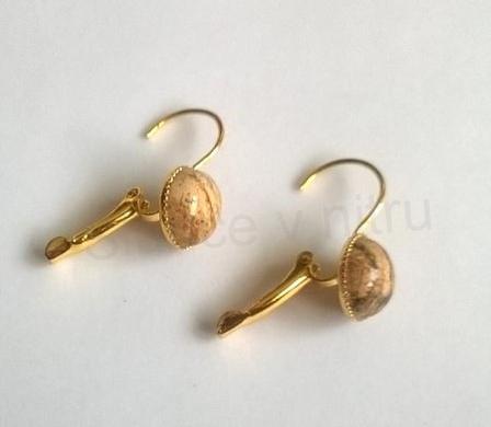 Minerální jaspis obrázkový náušnice 10 x 10 mm (X1707)