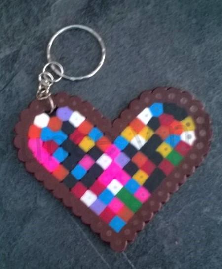 Přívěsek, klíčenka na klíče srdce (D728)