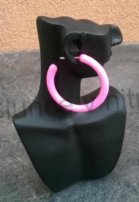 Náušnice kruhy hypoalergení velikost 3,6 cm růžové (BB741)