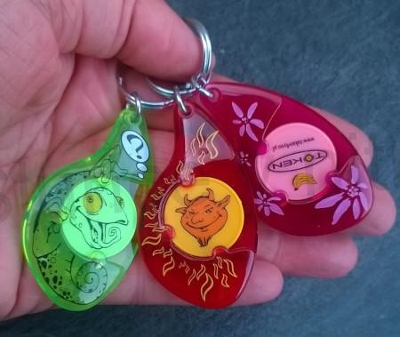 Klíčenka se žetonem do nákupních košíku Čert, čertík (H460)