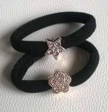 Velká gumička s ozdobou s kamínky více druhů (H485)