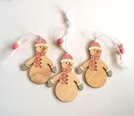 Dřevěné výřezy - závěsná ozdoba sněhulák (V144)