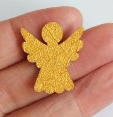 Dřevěné výřezy - vánoční ozdoby anděl, andílek stříbrný (V153)