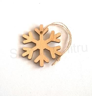 Dřevěné výřezy - závěsná ozdoba vločka  (V158)
