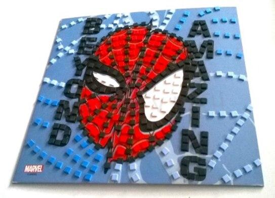 Kreativní set, sada kamínky Spiderman - pavouk 25 x 28 cm (E853)