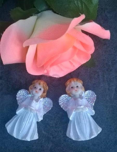 Dekorace, ozdoba Anděl, andílek se svíčkou magnetka (H498)