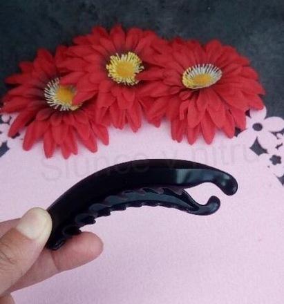 Skřipec, banánek do vlasů 10,3 x 2,3 cm černý (H523)