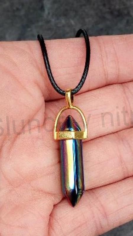 Minerální náhrdelník Aqua Aura Titanium (X1733)