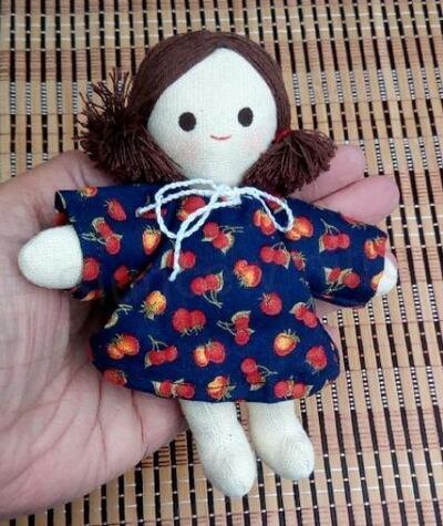 Hadrová panenka Anička délka 15 cm (D895)