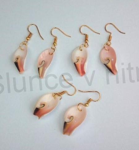 Visací náušnice mořské plody pravá mušle více balení (X1756)
