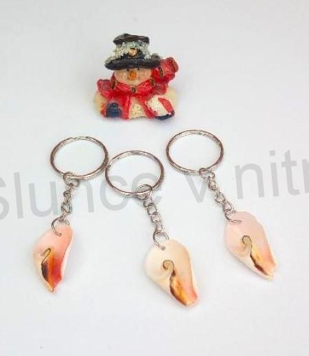 Přívěšek na klíče mořské plody pravá mušle (X1759)