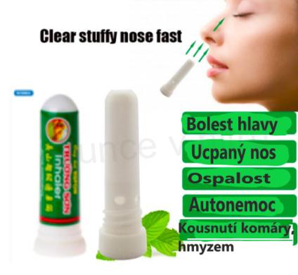 Bylinná Inhalační tyčinka na rýmu, nosní inhalátor (F60)