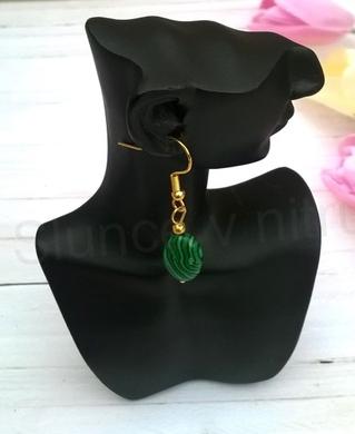 Minerální Malachitové naušnice (X1781)