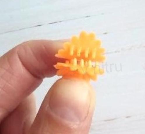 Mini skřipec do vlasů barevná kytička 18 x 18,2 mm oranžová (H540)