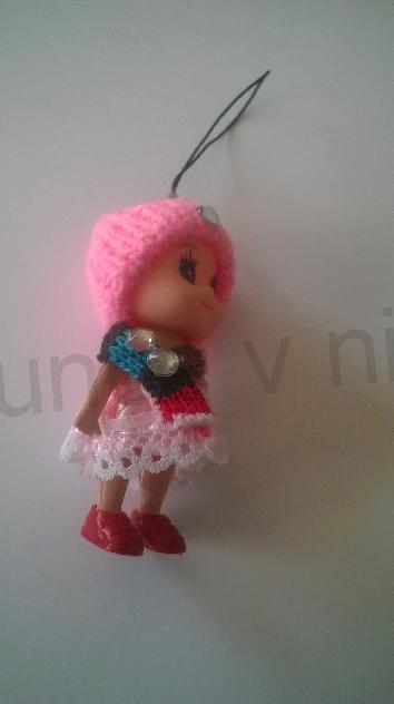 Dětská panenka Doll 8 cm mini růžová (D65)