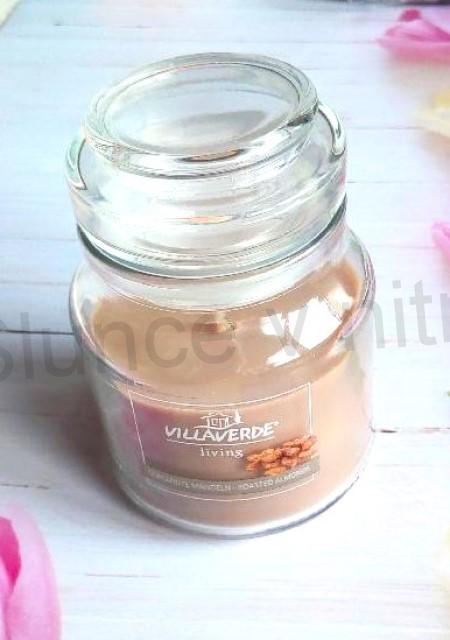 Vonná svíčka Pražená mandle ve skle s víčkem (CH38)