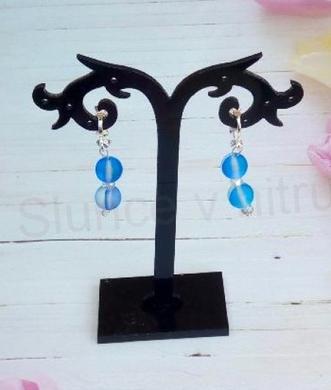 Minerální pozlacené náušnice Měsiční kámen (X1790)