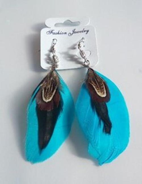 Dlouhé etnické náušnice Bohemia - Peříčkové s ozdobou (BB785)